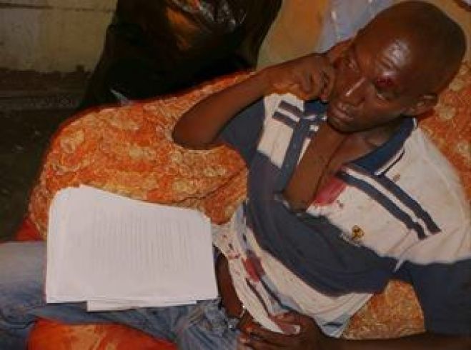 Já era escuro quando este "camarada" foi apanhado no Chimuku, perto do Alimenta Angola em Viana