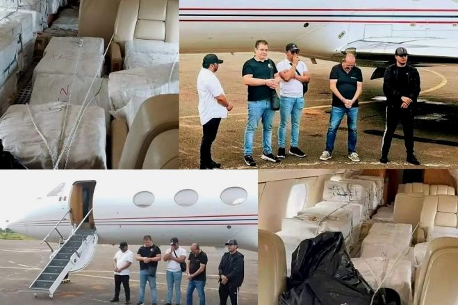 Aeronave com grande quantidade de droga apreendida em Guiné-Bissau