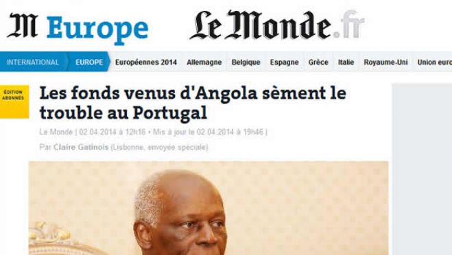 Jornal Françês "Le Monde" acusa Portugal de ser "cúmplice" de regime angolano