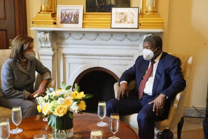 PR João Lourenço é recebido por Nancy Pelosi no Capitólio