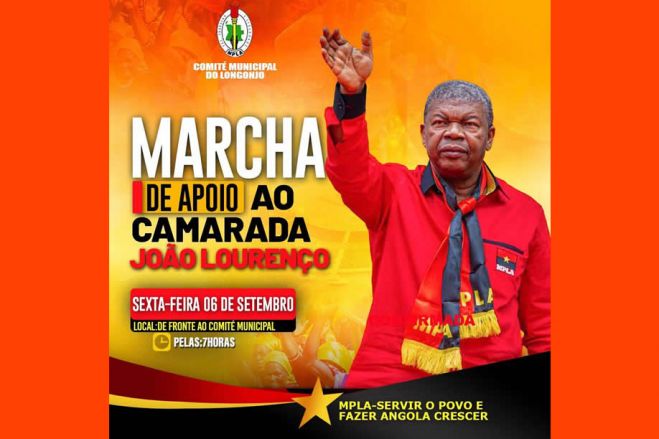 MPLA convoca marcha em apoio a João Lourenço contra elementos que fomentam “indisciplina e divisão interna”