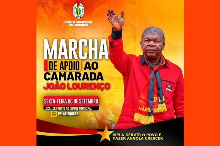 MPLA convoca marcha em apoio a João Lourenço contra elementos que fomentam “indisciplina e divisão interna”