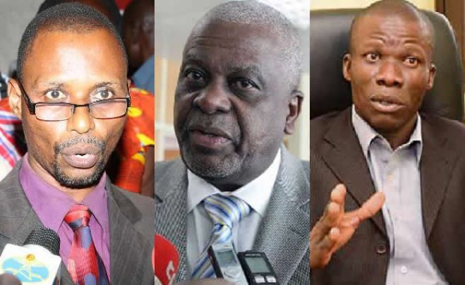 Na foto Ndonda Nzinga - FNLA, Alcides Sakala - UNITA e Joaquim Nafoia - PRS