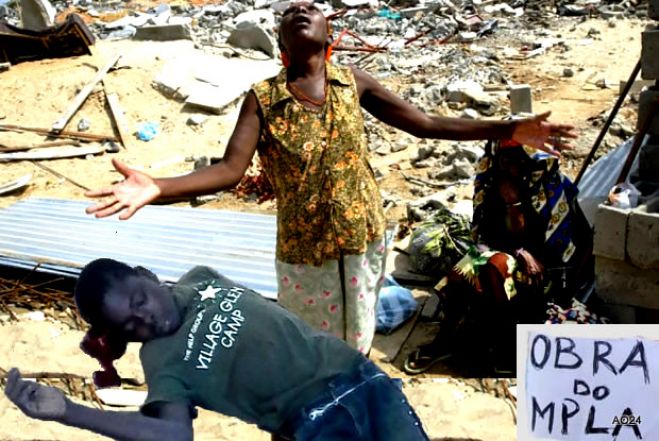 Angola onde as demolições, a miséria e as execuções funcionam em perfeita sintonia