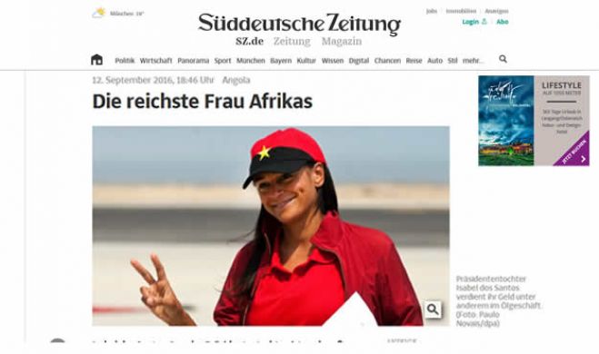 Jornal alemão critica duramente Isabel dos Santos e Governo de Angola