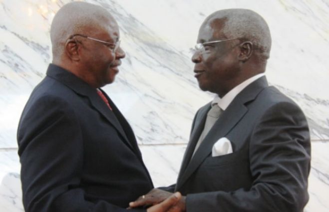 O Presidente da República, Armando Guebuza, e o líder da Renamo, Afonso Dhlakama