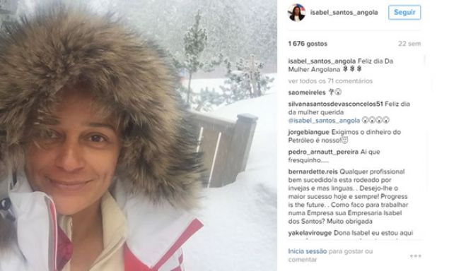 Isabel dos Santos como nunca a viu (a não ser que a siga no Instagram)