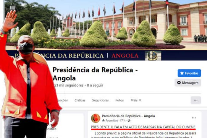 Angolanos "invadem" plataforma da Presidência com críticas após passar notícias do MPLA